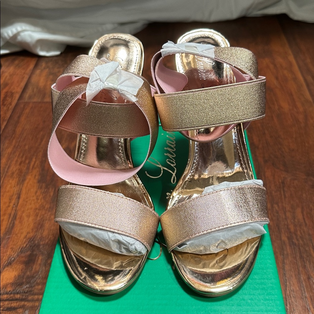 Lauren Lorraine Dallas Rose Gold Shoes